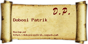 Dobosi Patrik névjegykártya